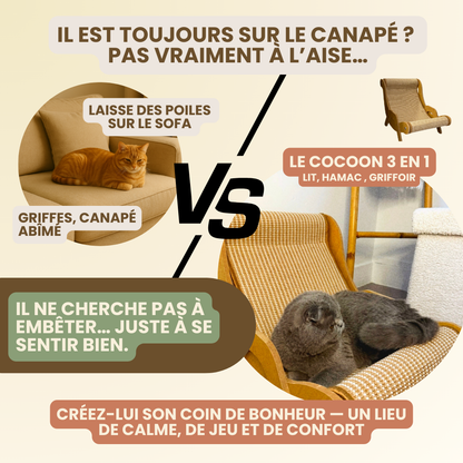 Le Cocoon -  Hamac 3 en 1  pour chat